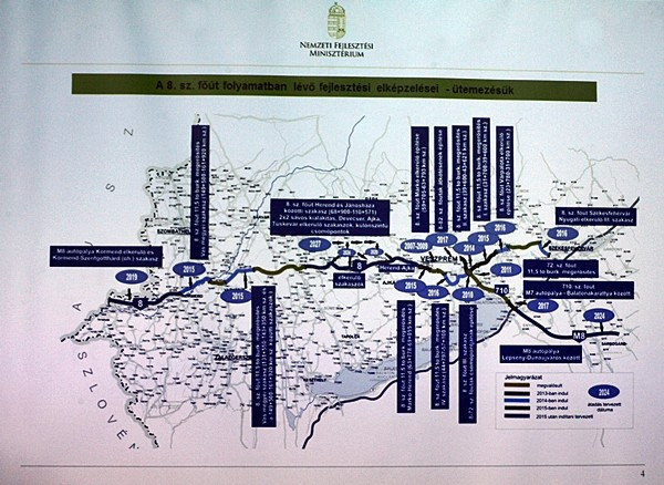 A nyolcas út fejlesztési tervéről ide kattintva találhat további képeket