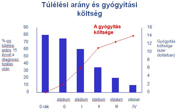 Minél előbb észreveszik a betegséget, annál nagyobb az esély a gyógyulásra, és annál olcsóbb a kezelés is (forrás: egeszseghid.hu)