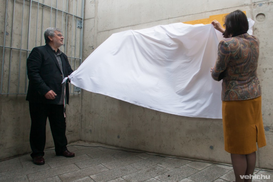 Haász István és Brányi Mária leplezi le az alkotást