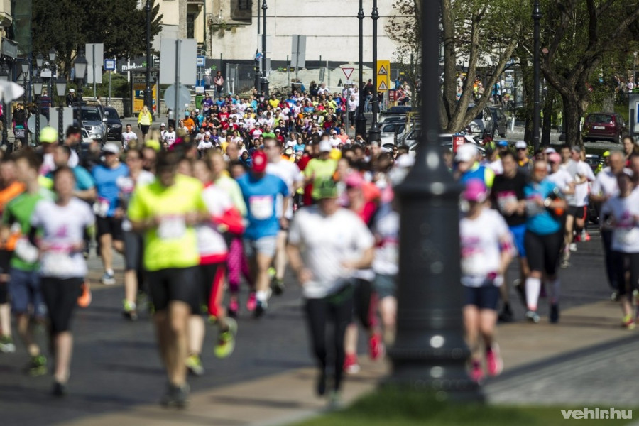 A 30. Telekom Vivicittá városvédő futás félmaratoni mezőnye a Várkert rakparton 2015. április 19-én. MTI Fotó: Szigetváry Zsolt