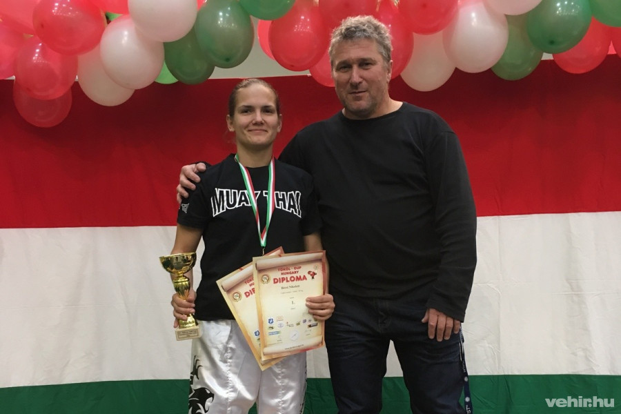 Bécsi Nikolett és edzője, Vajky László