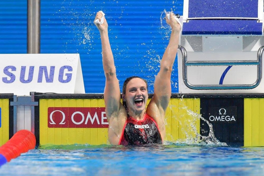 Hosszú Katinka aranyérmes lett - Fotó: MÚSZ Facebook (archív)