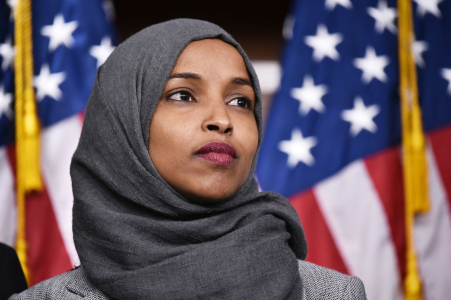 A 12 éves kora óta amerikában élő Ilhan Omar csütörtökön lett a kongresszus tagja. Fotó: AFP