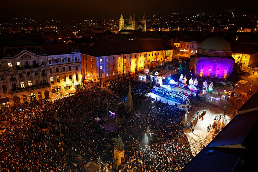 Pécs 2010-ben az EKF elstartolásakor /Fotó: index