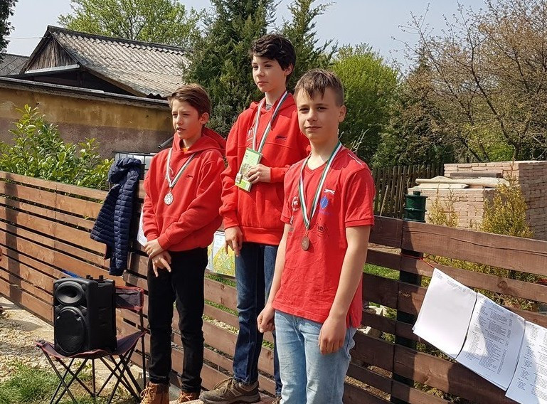 A 14 éves fiúk kategóriájának három legjobbja: 1. Bálint Gergő, 2. Barát Miklós, 3. Blaskó Benedek - Fotó: Bácskai Péter