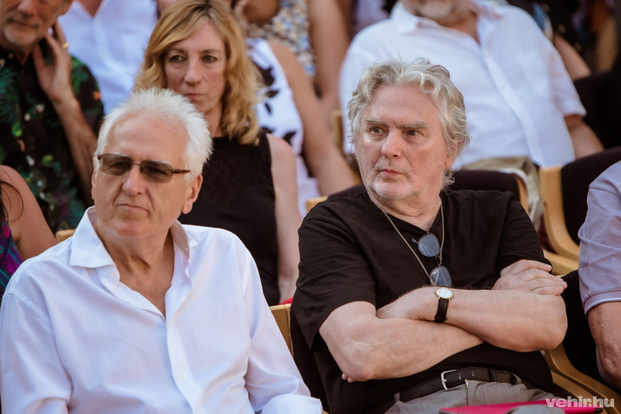 Vass László és Tót Endre a szombat esti kiállításmegnyitón