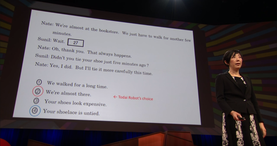 „A modern mesterséges intelligenciák nem olvasnak, nem értenek, de úgy tesznek mintha.” -nyilatkozott egy előadáson Noriko Arai