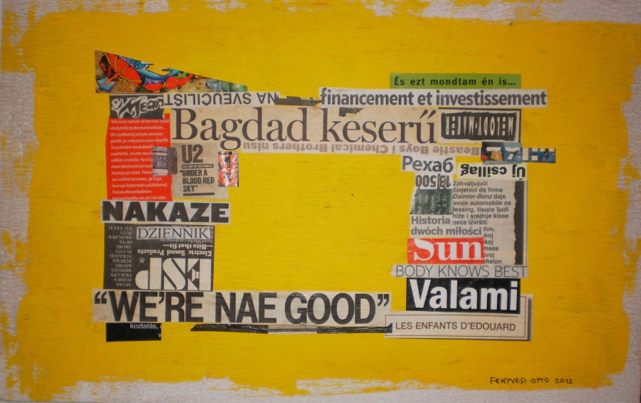 Az új számban Fenyvesi Ottó néhány kollázsa is látható