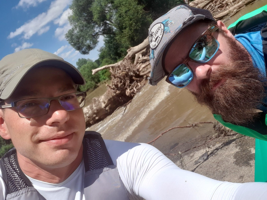 Czeglédi Zoltán és Székely Péter a Dr. Krepa nevű kenuban evezte le a 215 km-es túrát. Fotó: Czeglédi Zoltán