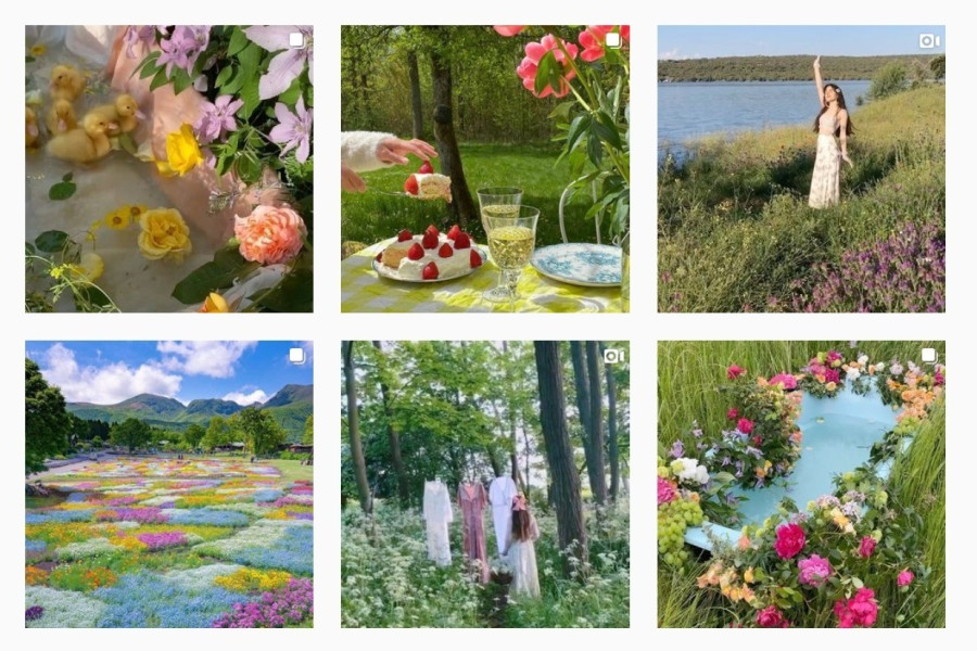 Ilyen egy tipikus cottagecore Instagram oldal (@cottagecoredream)