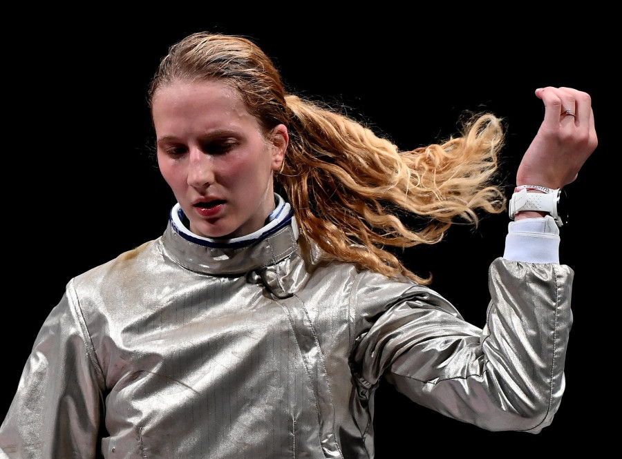 Márton Anna az orosz Szofija Velikaja elleni asszóban - Fotó: MTI/Illyés Tibor