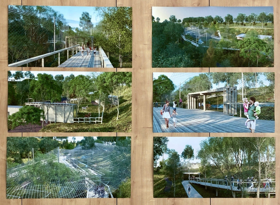 A készülő nagymacskabemutató komplexum látványterve.