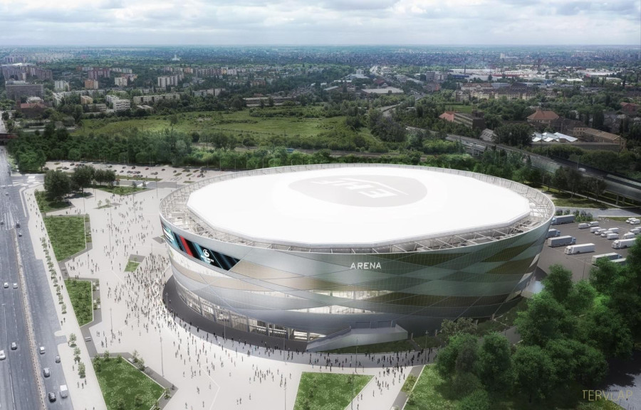 Az új budapesti aréna korábban közölt látványterve