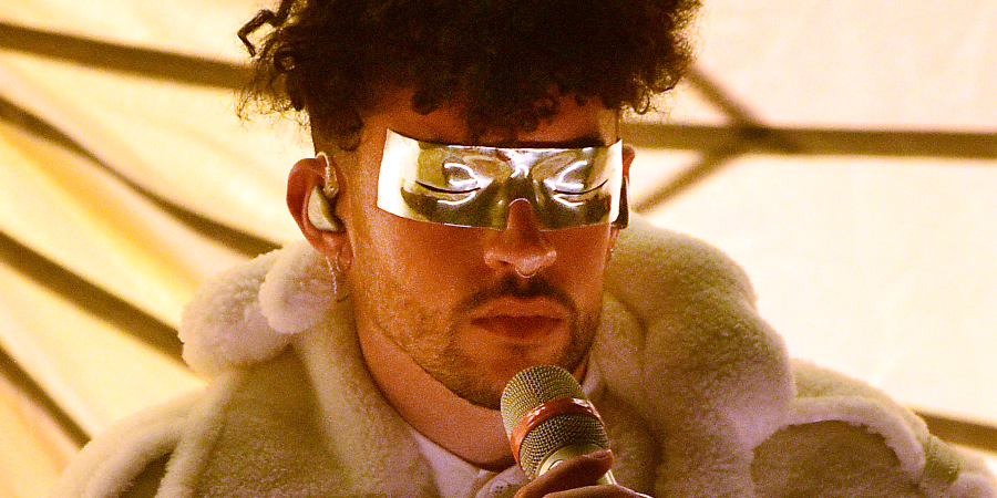 Bad Bunny. 2020 után 2021 is a legnépszerűbb előadó a Spotifyon. Fotó: Kevin Mazur/Getty Images.