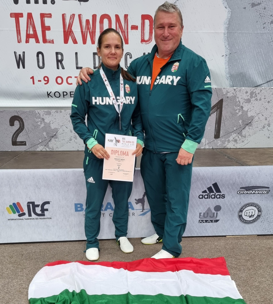 Bécsi Nikolett és edzője, Vajky László