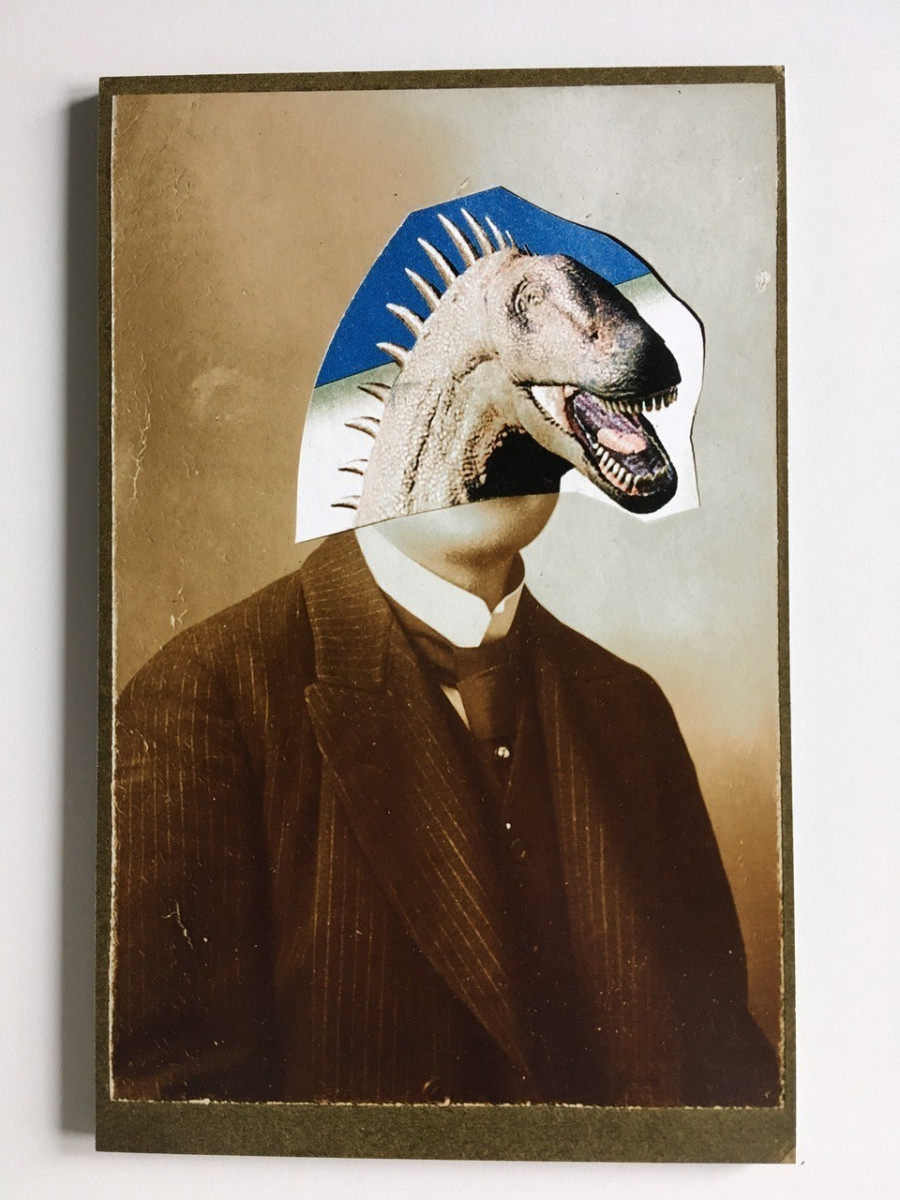 A dínófej az ősi élet létrejöttéből, a régmúltból fennmaradó, az élet kialakulásának előzményére utal, egyfajta folytonosság az ösztönökkel, múlttal, miközben karakterizál is