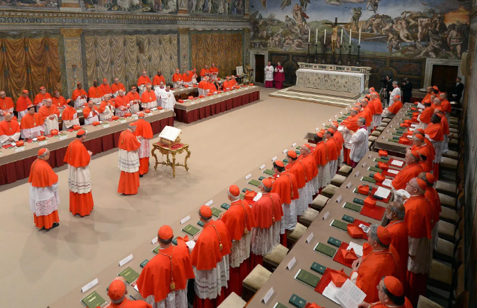 A bíborosok a Sixtus-kápolnában