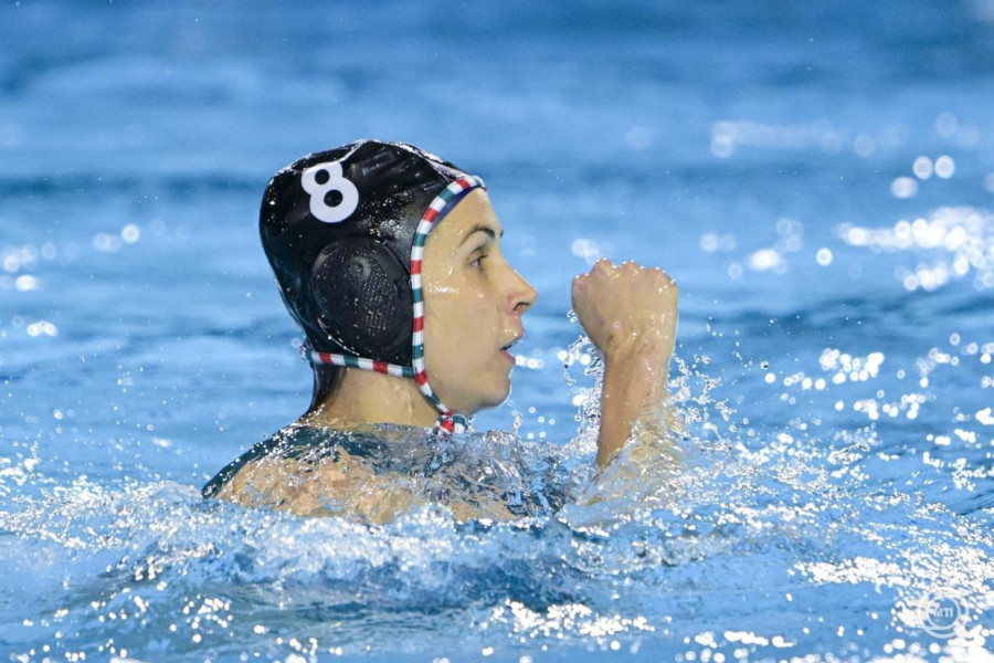 A gólszerző Keszthelyi Rita a női vízilabda Európa-bajnokság elődöntőjében játszott Görögország - Magyarország mérkőzésen a funchali Olimpiai Uszodakomplexumban 2026. február 3-án. MTI/Szigetváry Zsolt