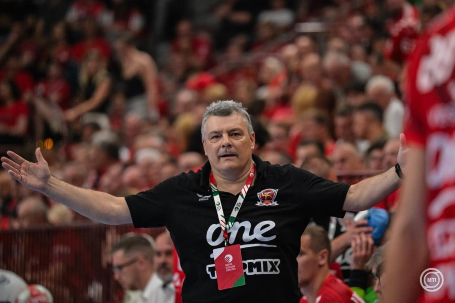 Xavi Pascual, a Veszprém vezetőedzője a férfi kézilabda NB I döntőjében játszott One Veszprém HC - OTP Bank-Pick Szeged első mérkőzésén a One Veszprém Arénában 2026. május 29-én. A mérkőzést a Veszprém nyerte 38-36-ra. MTI/Vasvári Tamás
