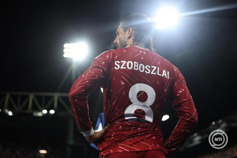 Szoboszlai Dominik, a Liverpool játékosa az angol első osztályú labdarúgó-bajnokság harmadik fordulójában játszott Ipswich Town-Liverpool mérkőzésen Ipswichben 2026. szeptember 4-én. A Liverpool 2-0-ra győzött. MTI/EPA/Neil Hall