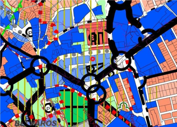 A Bástya üzletház és környéke