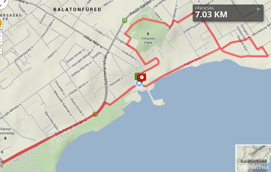 A versenytáv, forrás: ilovebalaton.hu