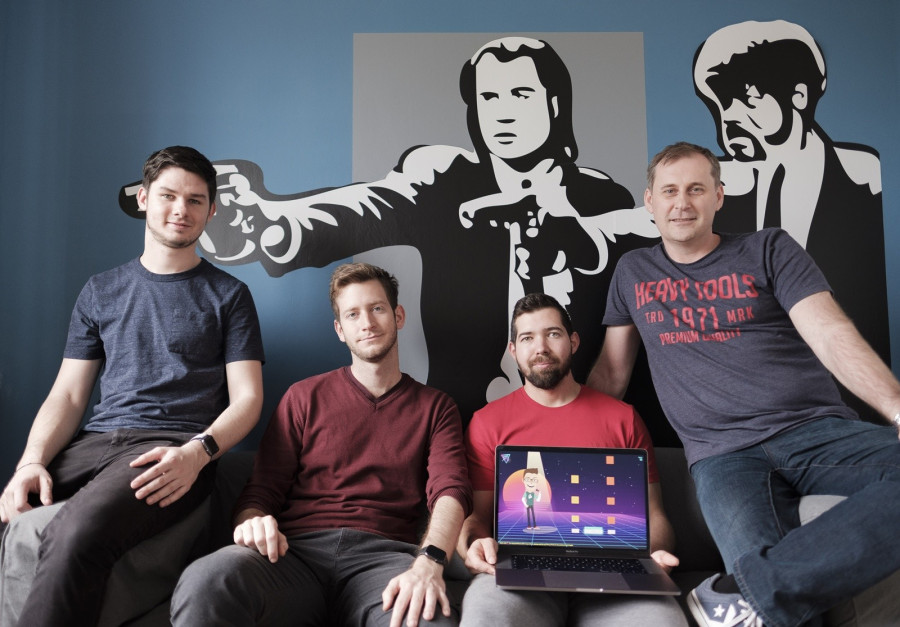 A nyertes csapat  a veszprémi irodában /Fotó: One Identity