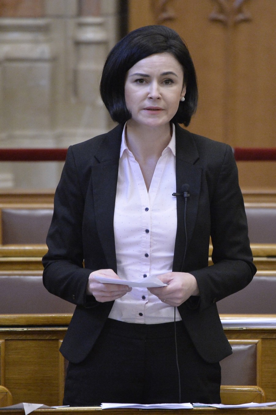 Kunhalmi Ágnes (MSZP) a törvényjavaslat vitája során (Fotó: MTI)