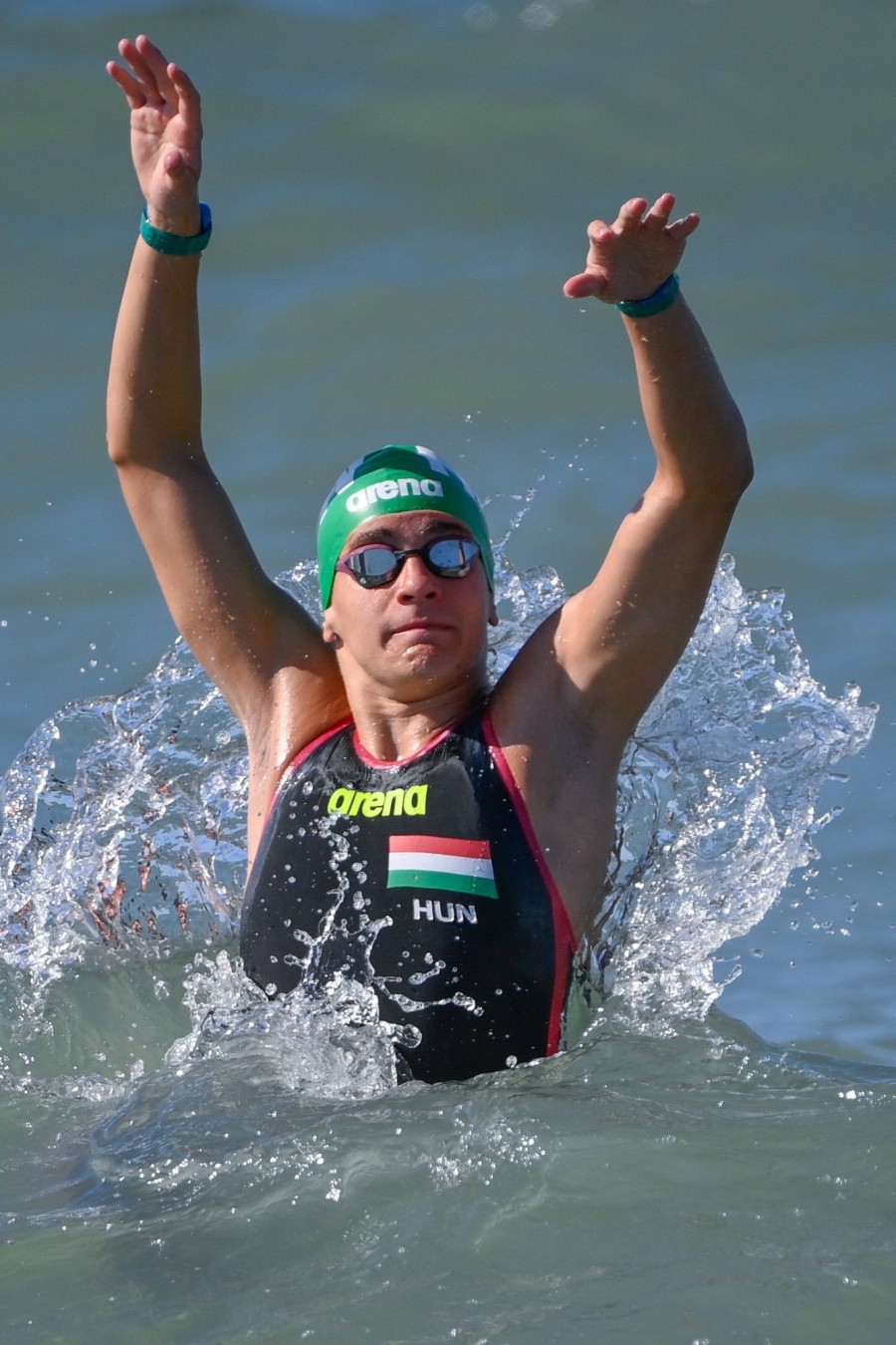 Betlehem Dávid a férfi nyíltvízi úszók 10 kilométeres versenye előtt a római vizes Európa-bajnokságon Ostiában 2022. augusztus 21-én. MTI/Czeglédi Zsolt