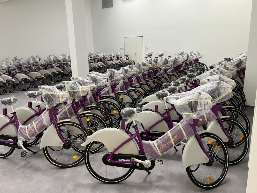 A 100 darab kerékpár már itt van Veszprémben