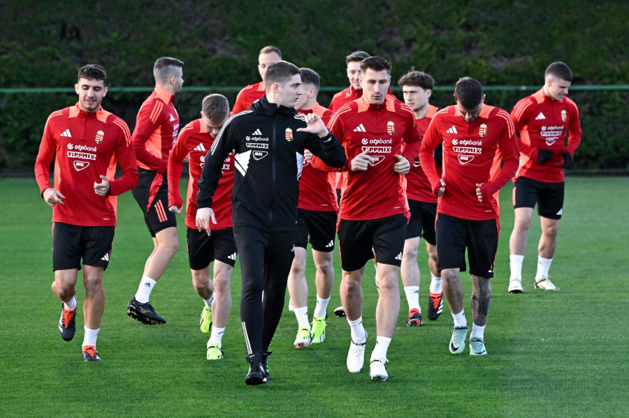 A magyar labdarúgó-válogatott edzése a Magyar Labdarúgó Szövetség (MLSZ) telki edzőközpontjában 2024. március 18-án. A magyar válogatott Törökország csapatával játszik barátságos mérkőzést március 22-én a Puskás Arénában. MTI/Koszticsák Szilárd