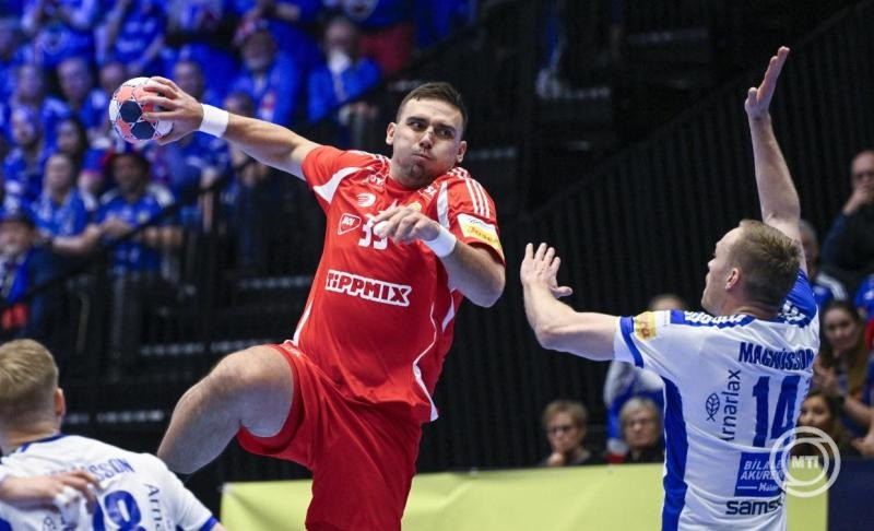 Bodó Richárd a dán-norvég-svéd közös rendezésű férfi kézilabda-Európa-bajnokság F csoportjának utolsó fordulójában játszott Magyarország - Izland mérkőzésen a svédországi Kristianstad Arénában 2026. január 20-án. MTI/Hegedüs Róbert