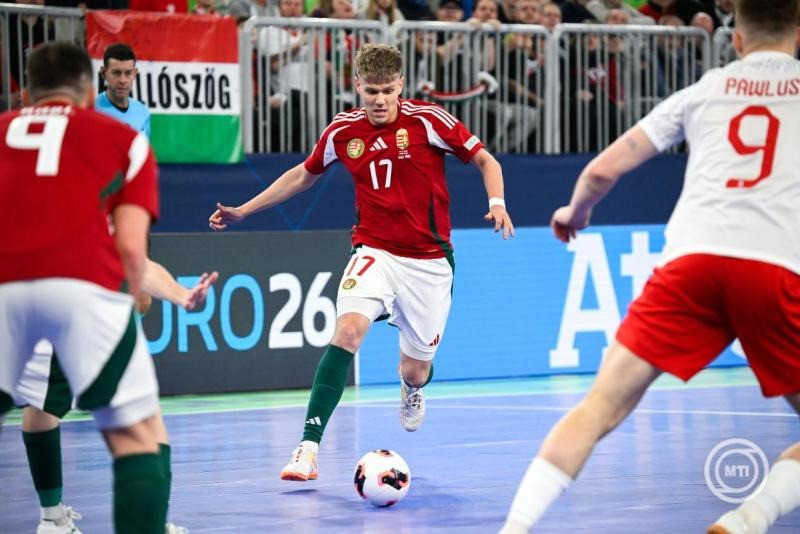 Szabó Lajos a férfi futsal Európa-bajnokság D csoportjának első fordulójában játszott Magyarország - Lengyelország mérkőzésen a ljubljanai Stozice Arenában 2026. január 24-én. MTI/Bodnár Boglárka