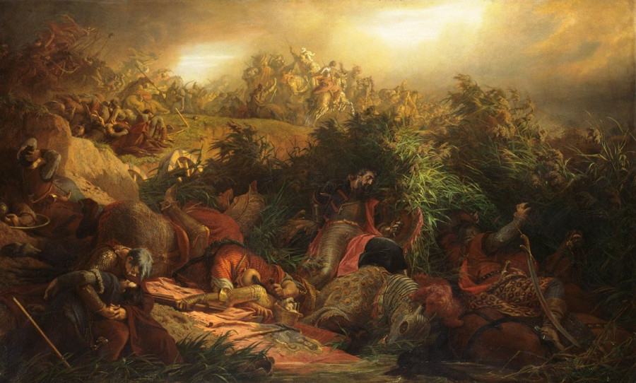 Székely Bertalan: Mohácsi csata (1862) – Forrás: Magyar Nemzeti Galéria