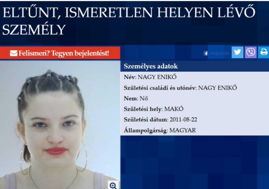 Nagy Enikőt az X-Faktor 15 éves versenyzőjét keresi a rendőrség
